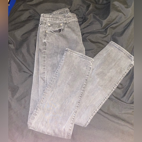 American Eagle black jeans 33x34 slim straight - Picture 2 of 7